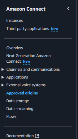 Approved origins navigation